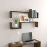 Wall Shelves 2 pcs Smoked Oak 100x15x20 cm Engineered Wood