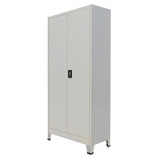 Office Cabinet with 2 Doors Steel 90x40x180cm Grey