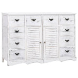 Sideboard with 10 Drawers Grey 113x30x79 cm Wood