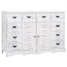 Sideboard with 10 Drawers Grey 113x30x79 cm Wood