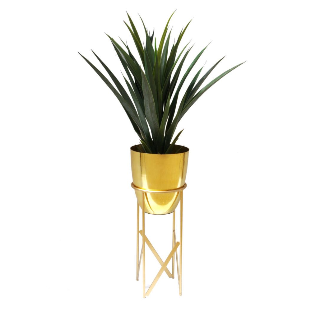 55cm Gold Planter with Matching Stand