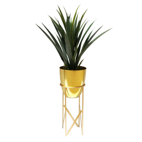 55cm Gold Planter with Matching Stand